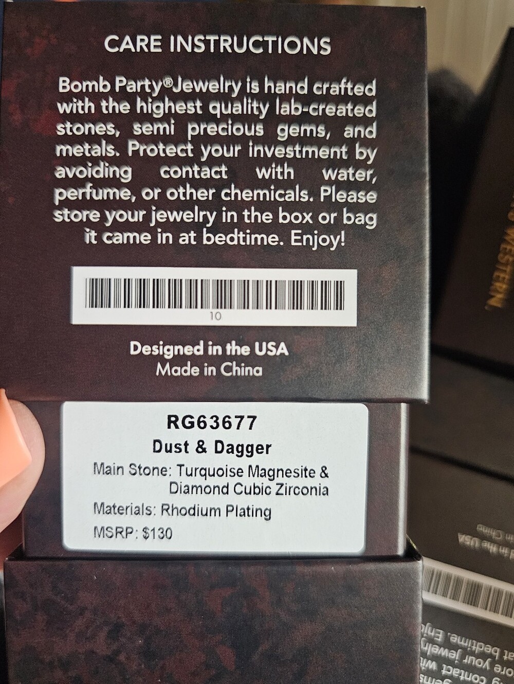 Outlaw Bombparty Dust & Dagger Ring Size 10 NIB - Picture 2 of 2
